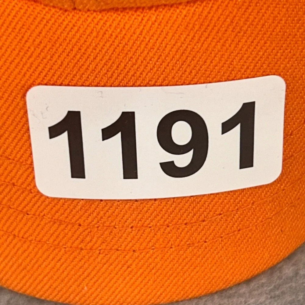 O's Script Mens Orange MLB Trucker Hat Mesh Snapback OSFM